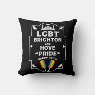 Brighton and Hove pride Throw Pillow
