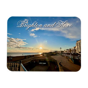 Brighton and Hove Seafront Sunset Photo Magnet