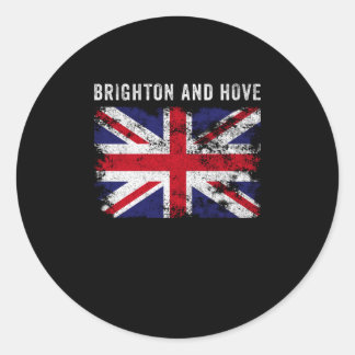 Brighton And Hove UK Flag British Souvenir Cool Classic Round Sticker