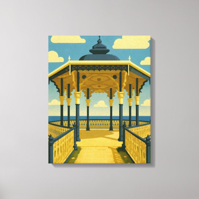 Brighton Bandstand – Coastal Architecture Art Canvas Print (Front)