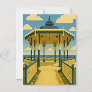Brighton Bandstand – Coastal Architecture Art Postcard