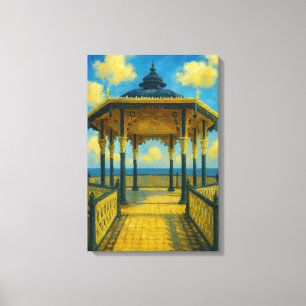 Brighton Bandstand Glow – Seaside Pavilion Canvas Print