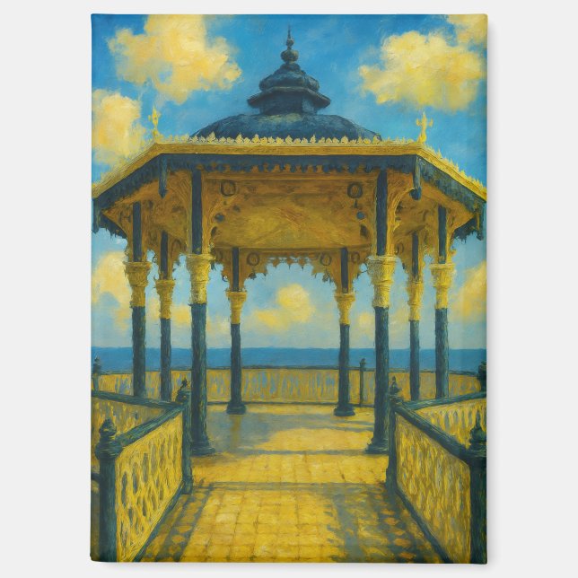 Brighton Bandstand Glow – Seaside Pavilion Magnet (Front)