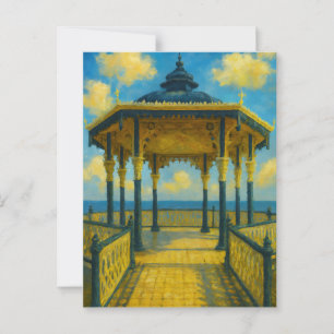 Brighton Bandstand Glow – Seaside Pavilion Postcard