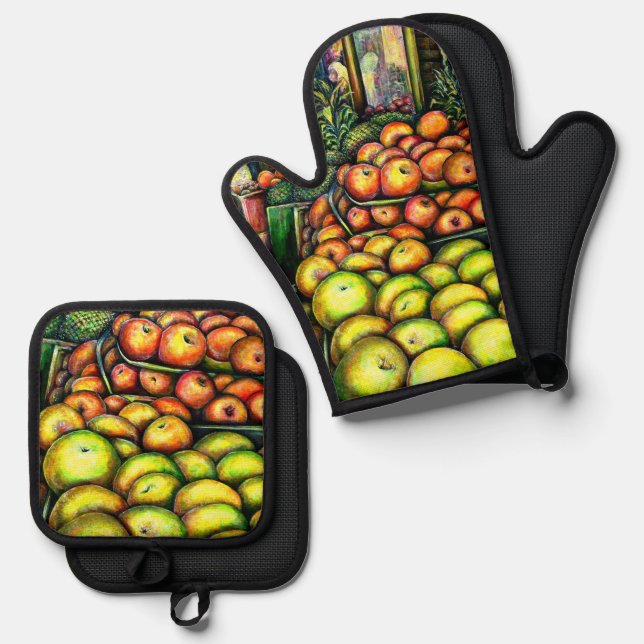 Brighton Beach Babies Oven Mitt & Pot Holder Set (Front/Back)