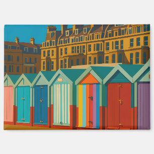 Brighton Beach Huts – Colourful Seaside Print Magnet