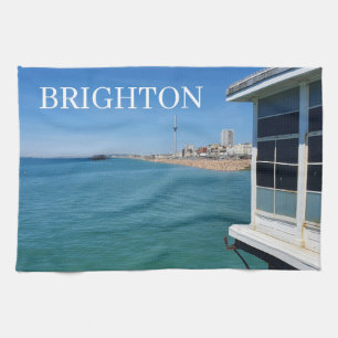 Brighton beach tea towel