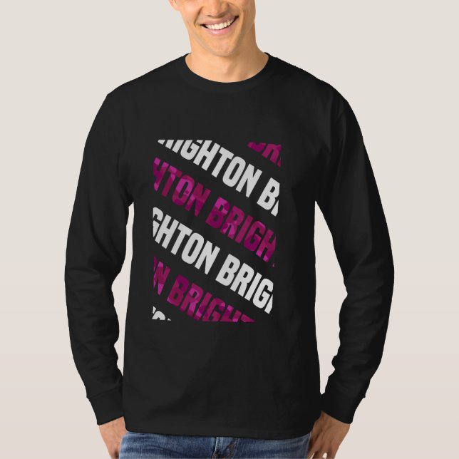 Brighton Camo Pattern Pink Camouflage T-Shirt (Front)