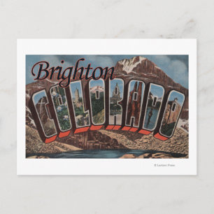 Brighton, Colorado - Large Letter Scenes Postcard