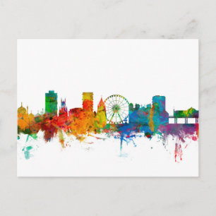 Brighton England Skyline Postcard