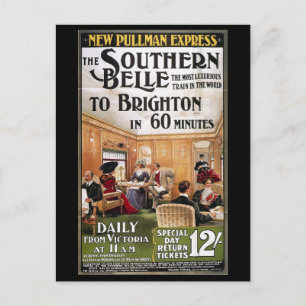 Brighton, England, Train Excursion Postcard