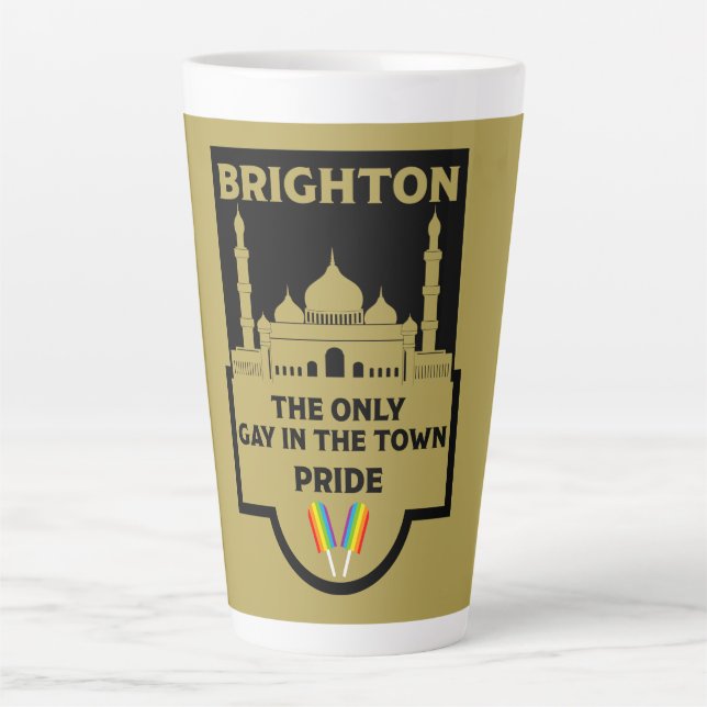 Brighton Gay Pride - Brighton England LGBT - Latte Mug (Front)