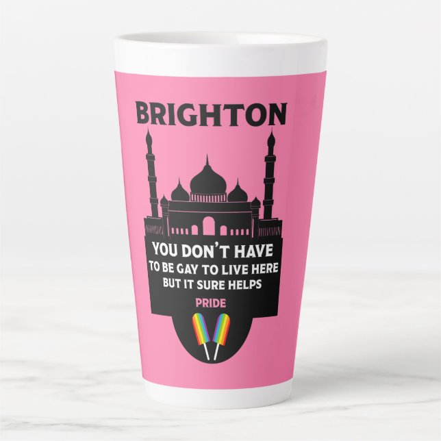 Brighton Gay Pride Latte Mug (Front)
