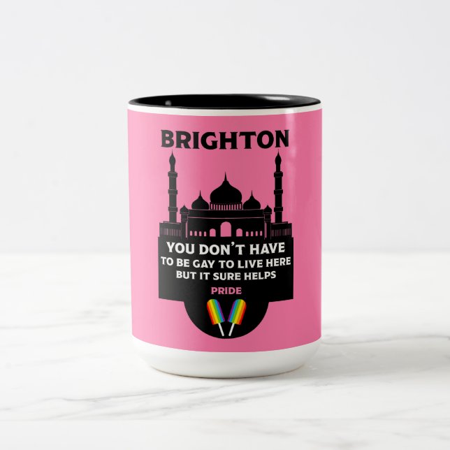Brighton Gay Pride Two-Tone Coffee Mug (Center)