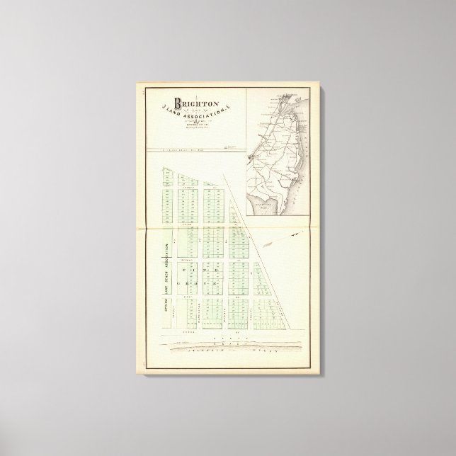 Brighton Land Association, adjoining Spring Lake Canvas Print (Front)