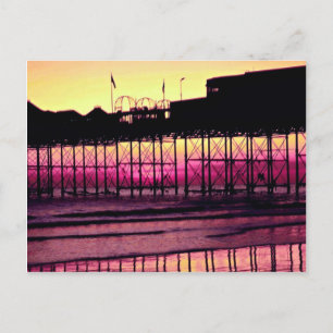 Brighton Pier at sunset, Sussex, England Postcard