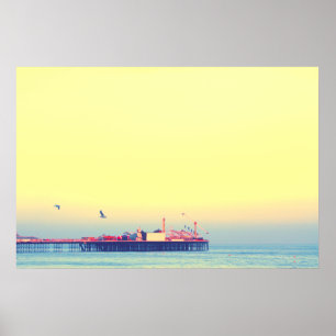 Brighton pier, UK Poster
