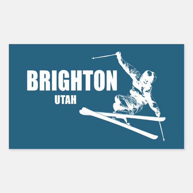 Brighton Resort Utah Skier Sticker (Front)