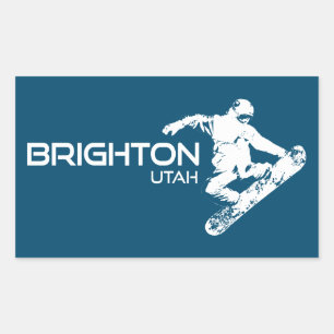 Brighton Resort Utah Snowboarder Sticker