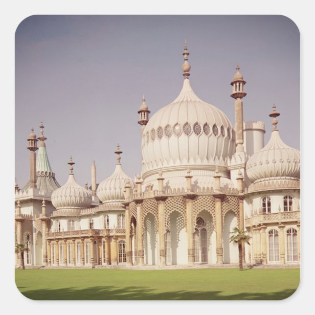 Brighton Royal Pavilion Square Sticker (Front)