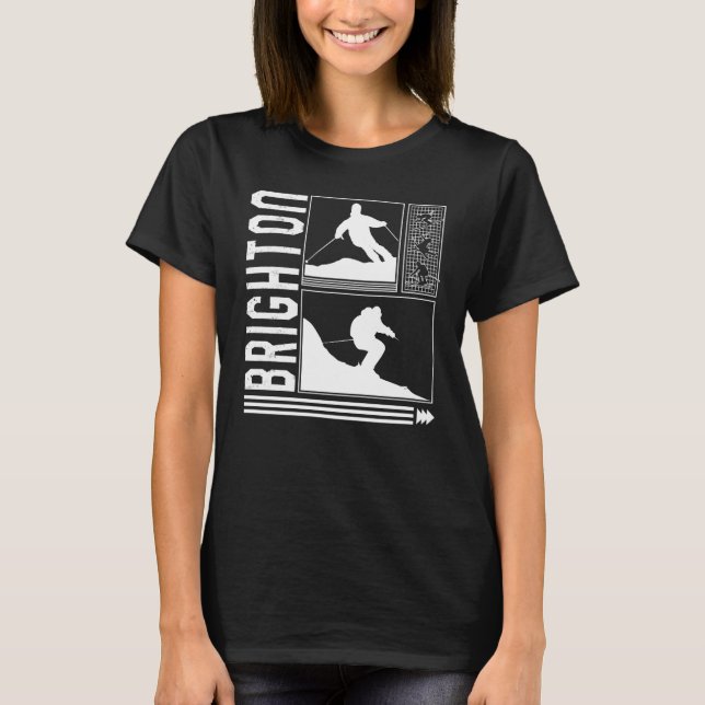 Brighton Skiing Skier Winter Snowboard Snowboarder T-Shirt (Front)