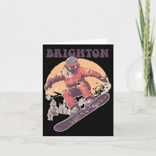 Brighton Utah Retro Snowboard  Card