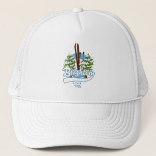 Brighton Utah to ski logo Trucker Hat