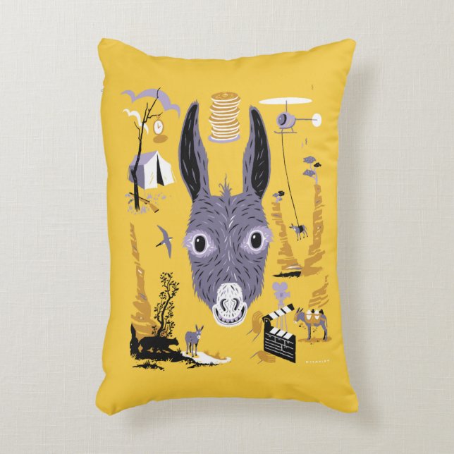 Brighty the Burro Accent Pillow (Front(Vertical))
