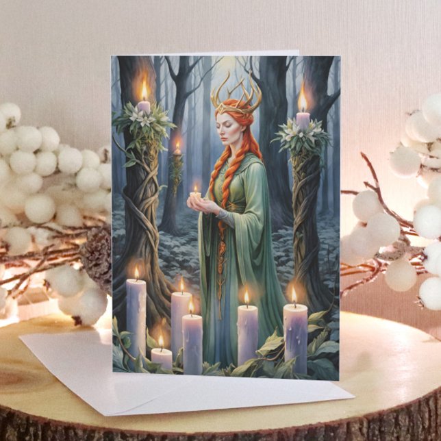 Brigid Imbolc Candlemas Forest Celtic Wiccan Holiday Card (Brigid Imbolc Candlemas Forest Celtic Wiccan Holiday Card)