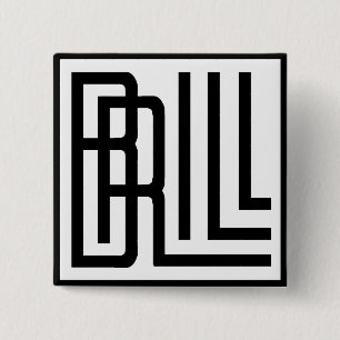 Brill 2 Inch Square Button