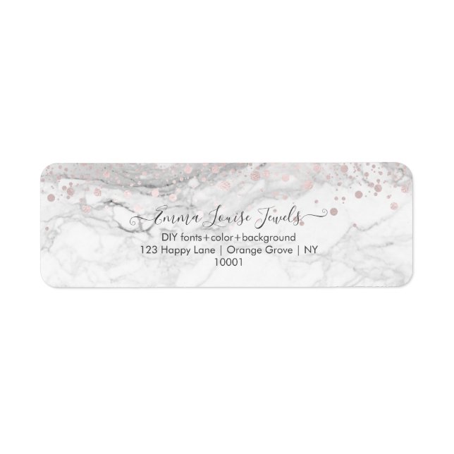 Brillant Bluxh rose Confetti Marbre PixDezines (Devant)