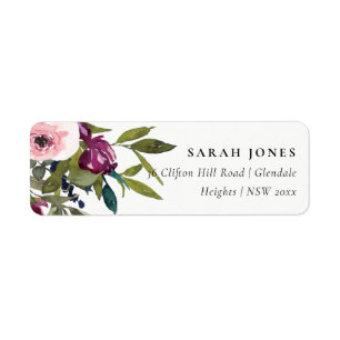 BRILLANT BOHO BLUSH BURGUNDY FLORAL BUNCH ADRESSE