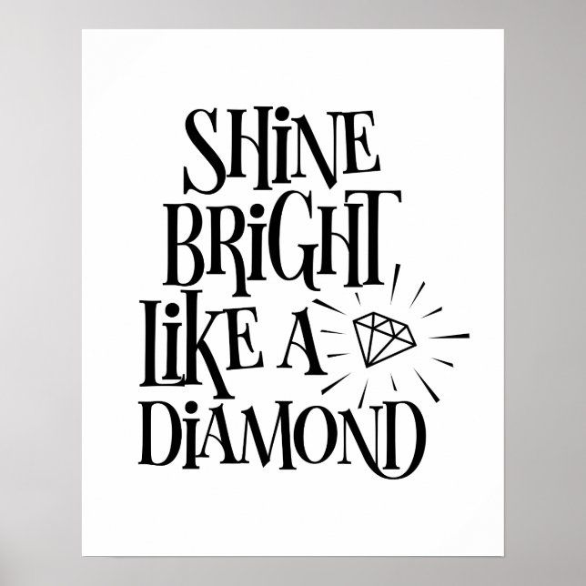Brillant Comme Une Poster De Diamant (Devant)