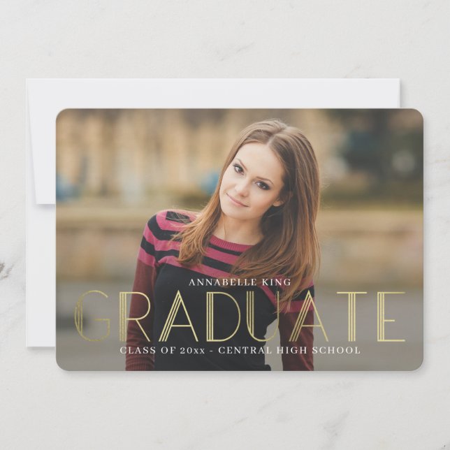 Brillant esprit Faire-part de diplôme Invitation (Devant)