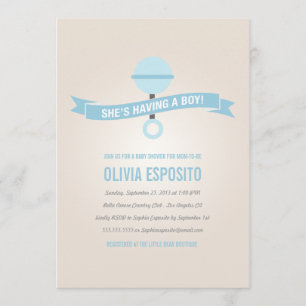 BRILLANT   INVITATIONS DE DOUCHE BÉBÉ