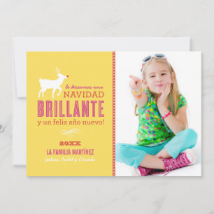 Brillante Deseos de la Navidad Tarjeta de la Foto Holiday Card