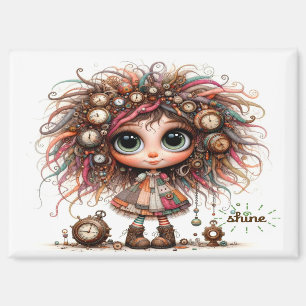 Brillante fille Steampunk 7300 Magnet