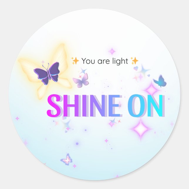 ✨ Brille Sur Sticker - Vous Êtes Un Papillon Léger (Devant)
