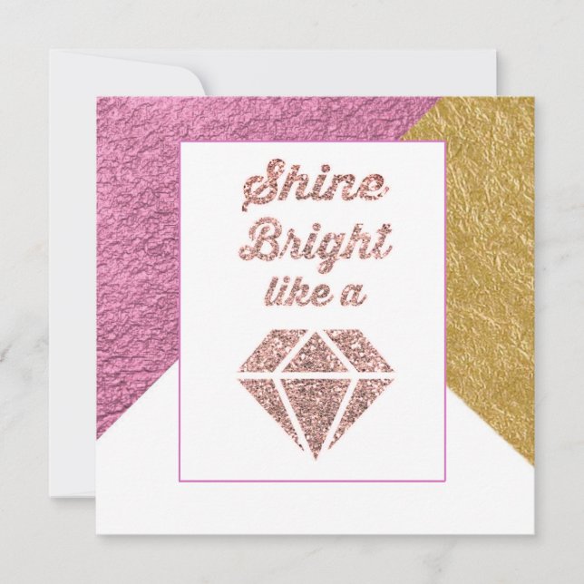 Briller comme une carte de voeux de diamant (Devant)