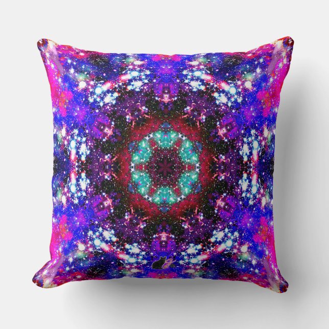 Brilliance Stellar Kaleid Throw Pillow (Front)