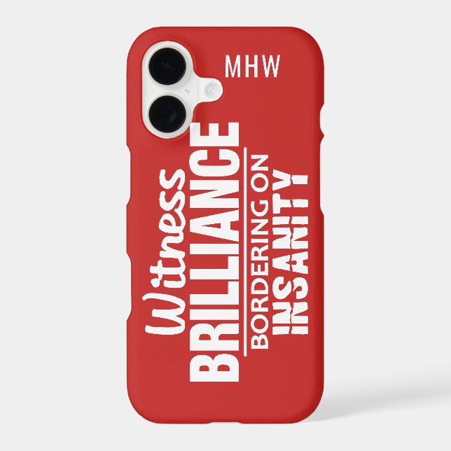 BRILLIANCE VS INSANITY custom monogram & colour (Back)