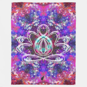 Brilliance Zen Lotus Fleece Blanket
