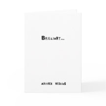 Brilliant..... Another wedding card (Funny)