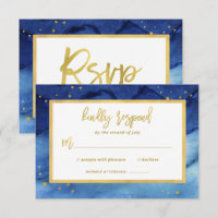 Brilliant Blue and Gold Bar Mitzvah or Bat Mitzvah