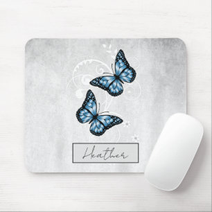 Brilliant Blue Butterflies Mouse Pad