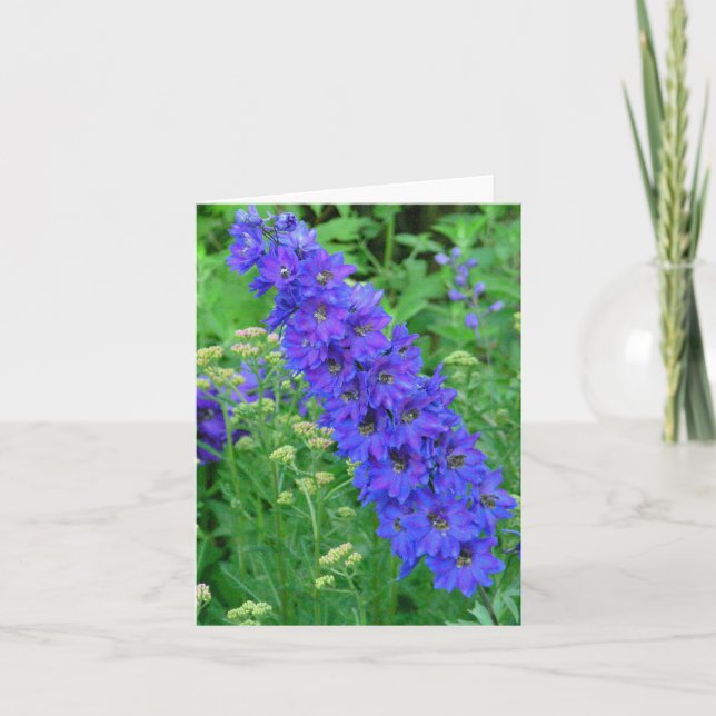 BRILLIANT BLUE DELPHINIUM NOTECARD (Front)