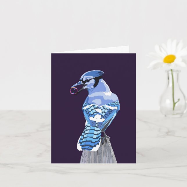 Brilliant Blue Jay  Card (Small Plant)