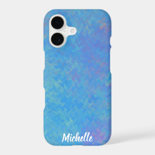 Brilliant Blue Marbled Artsy Personalized