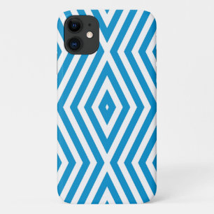 Brilliant Blue Moods Diamond Chevrons iPhone 11 Case
