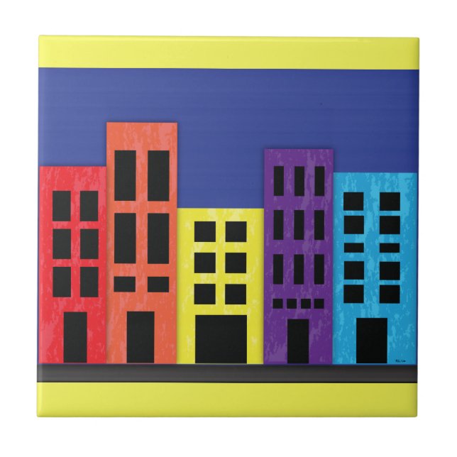 Brilliant Buildings Ceramic Tile (Front)